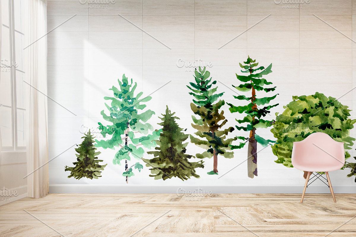 Watercolor Tree Clipart, an Illustration by Belusuab (Photo 5 of 10)