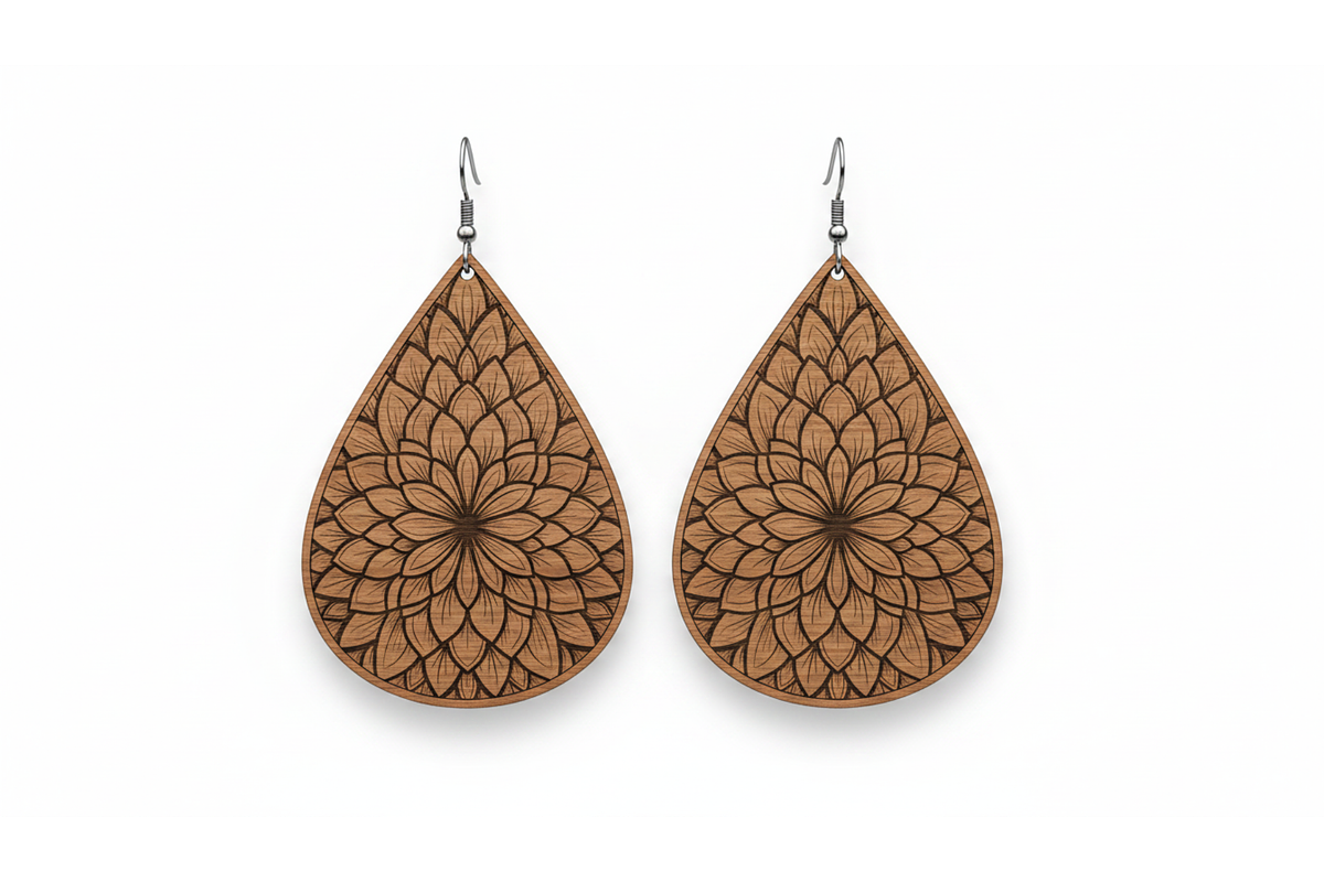 Flower Cut Earrings Pack, a Graphic by hafijul (Photo 4 of 11)