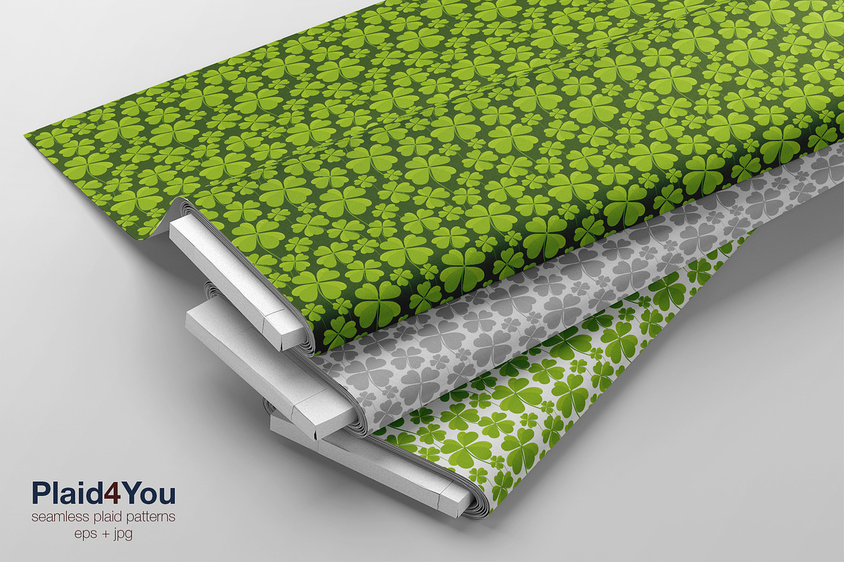 Clover Pattern & Vector Illustration, a Pattern Graphic by Plaid4You (Photo 2 of 6)