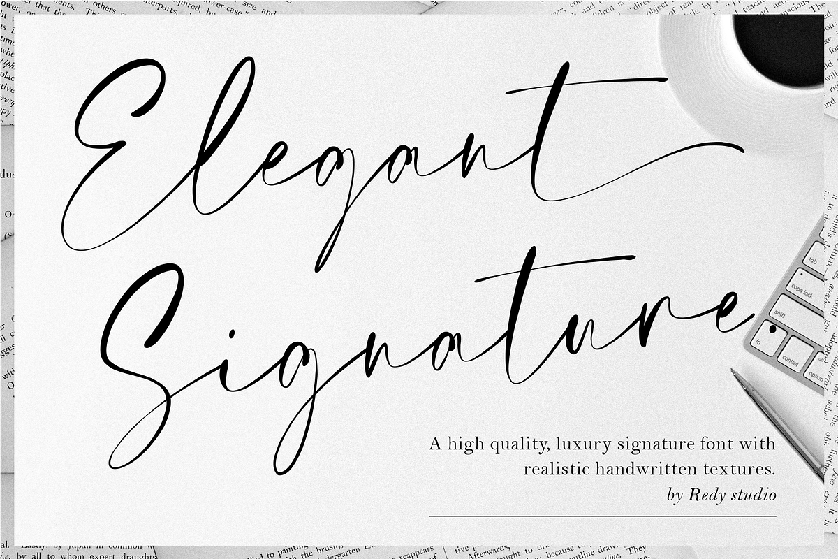 Elegant Signature – Casual Chic Font, a Script Font by RedyStudio (Photo 1 of 15)