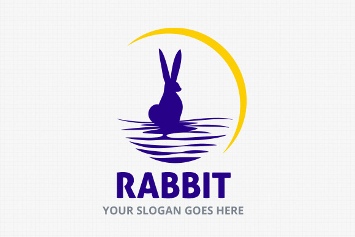 Rabbit Moon Logo Template, a Branding & Logo Template by salmon.black
