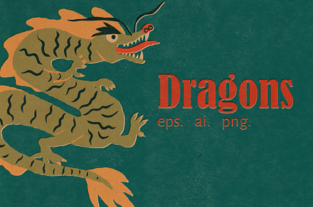 Chinese Dragons Orient clipart