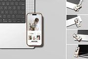 iPhone 17 Pro Mockup, an iPhone Mockup by graphicsecond (Thumbnail 1 of 6)
