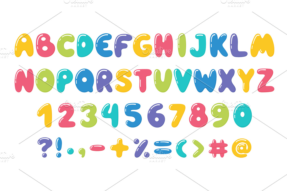 Balloon style letters. Bubble, an Object Illustration by Valerie Bodnar