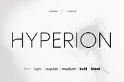 Hyperion - Sleek Modern Sans, a Sans Serif Font by HipFonts (Thumbnail 1 of 12)