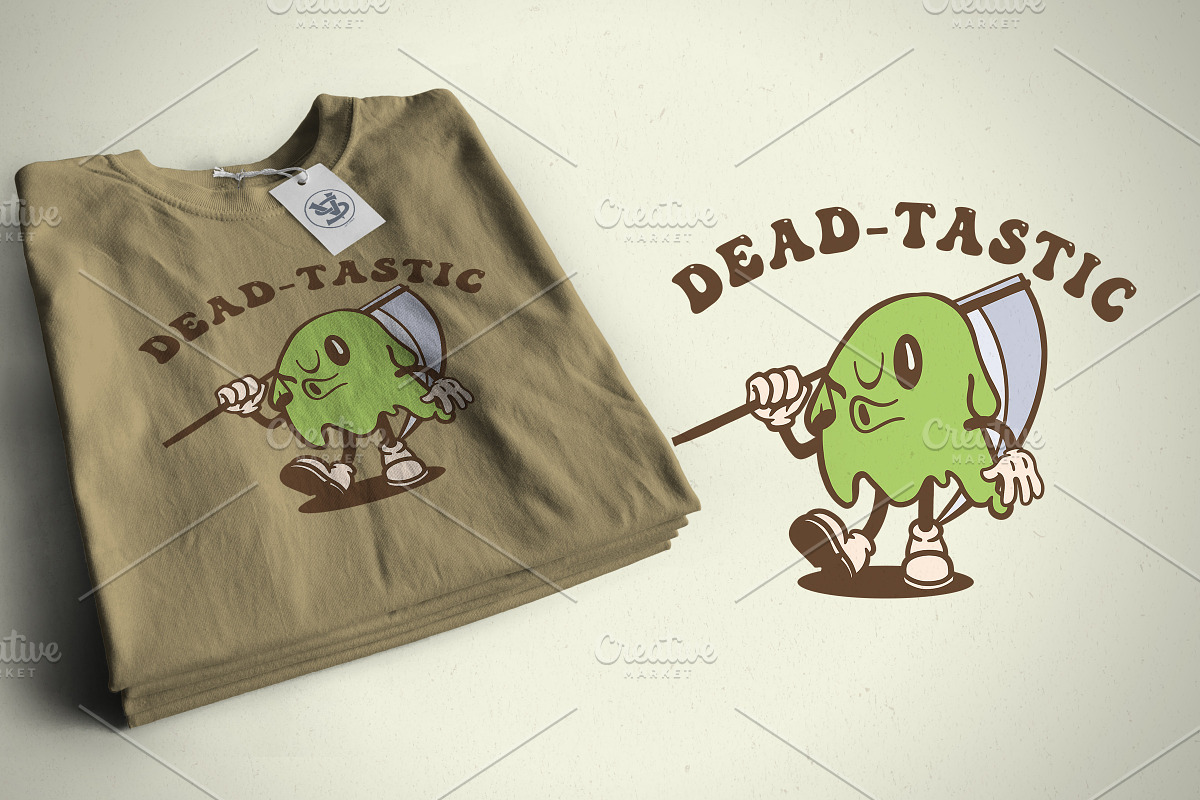 Halloween Slime Cartoon Vintage, an Illustration by vectstudio (Photo 2 of 5)