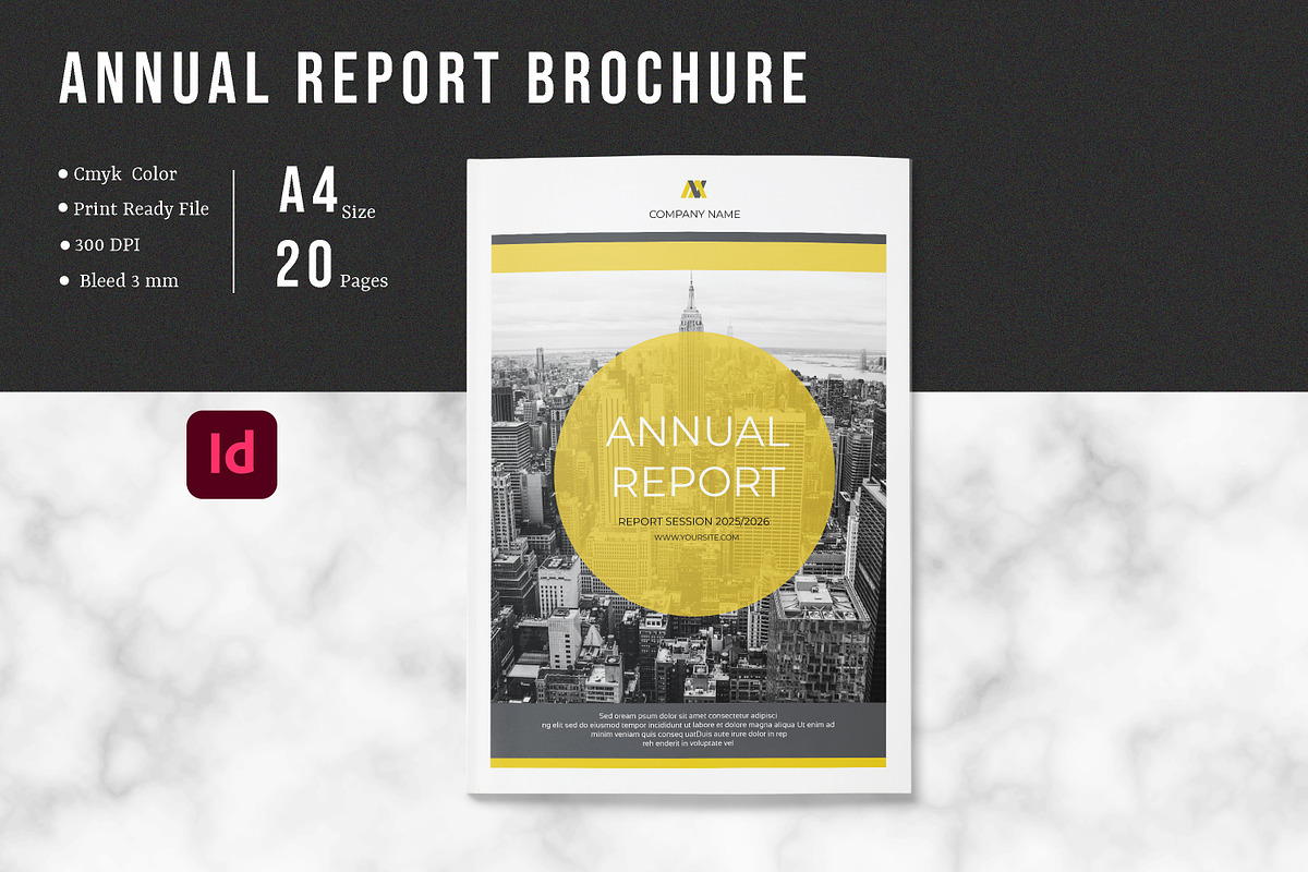 Annual Report Template, a Brochure Template by retrographix (Photo 1 of 14)