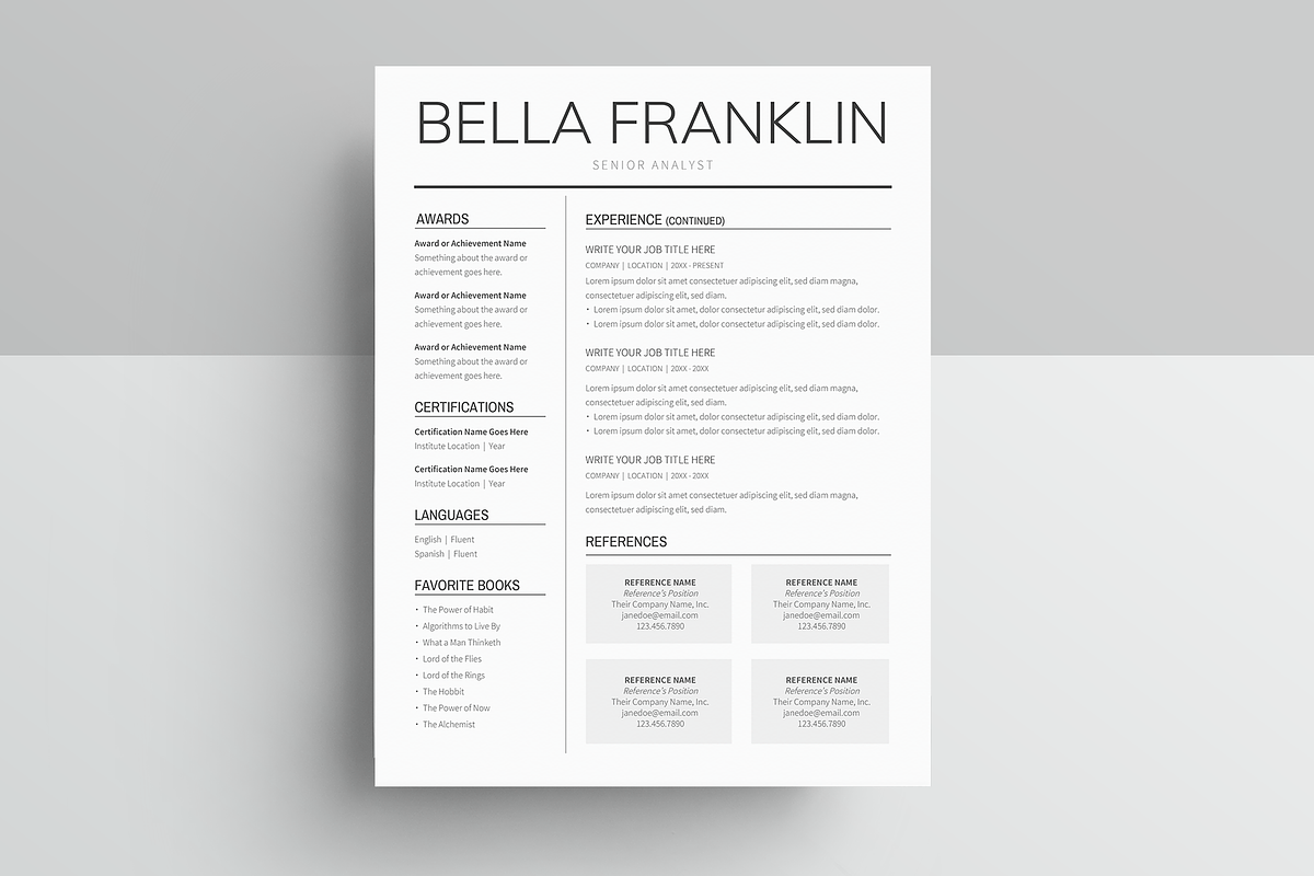 Google Docs Resume Template, a Resume Template by MioDocs