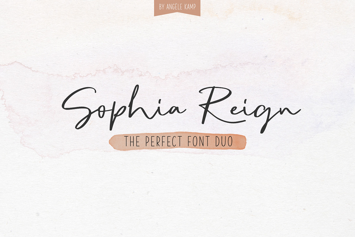 Sophia Reign signature font duo