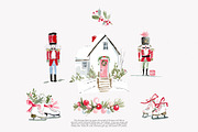 cozy christmas watercolor clipart, a Decorative Illustration by Patishop Art (Thumbnail 7 of 9)