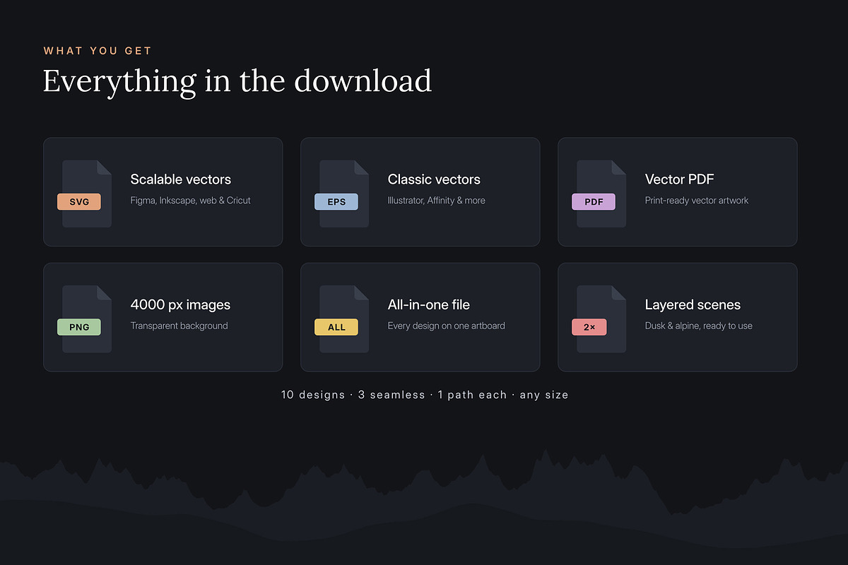Mountain Silhouettes Vol. 2, an Object Graphic by Build Interactive (Photo 8 of 9)