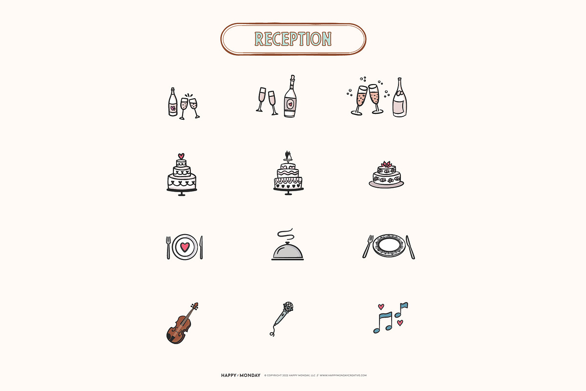 Wedding Map & Itinerary Creator Kit, an Object Illustration by Happy Monday Creative (Photo 7 of 19)