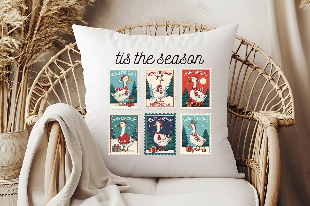 Silly Goose Christmas Stamps Png, an Illustration by Libby Wishes (Photo 2 of 6)