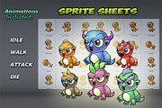 6 Monsters Game Sprites Set, an Illustration by DionArtworks (Thumbnail 2 of 4)
