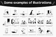 Notion style Cat & Dog Illustrations, an Animal Illustration by DaisyStudio (Thumbnail 8 of 10)