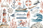 Under the Sea Marine Animals Clipart, an Illustration by MockupWizard (Thumbnail 1 of 5)