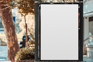 Street Poster Mockup in Autumn