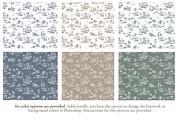 Dinosaur Toile de Jouy Pattern Set, a Background Graphic by Hughes Studio (Thumbnail 2 of 6)