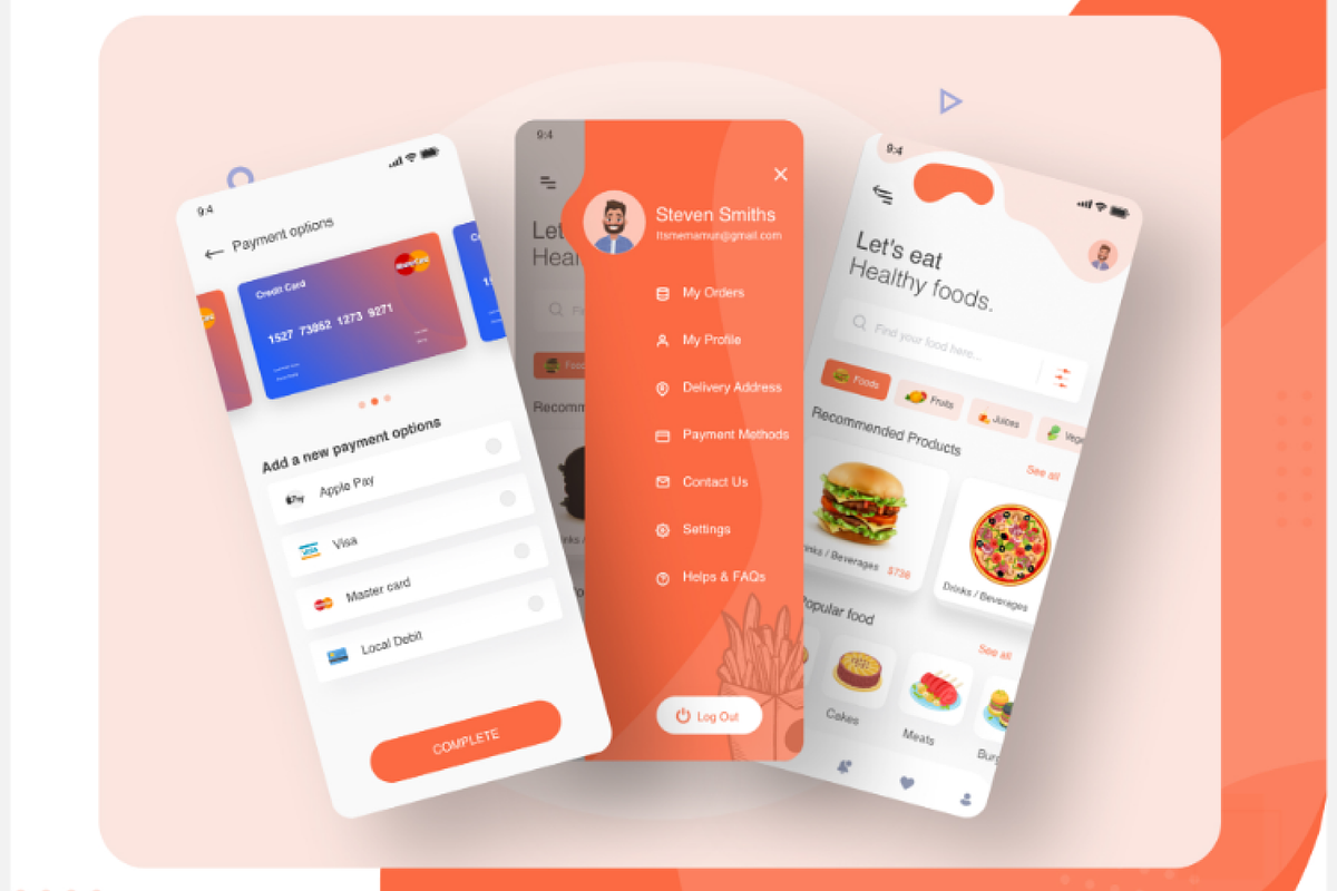 Foodhunt- Food Delivery app ui kit, a Templates & Theme by Design-Craft (Photo 3 of 6)