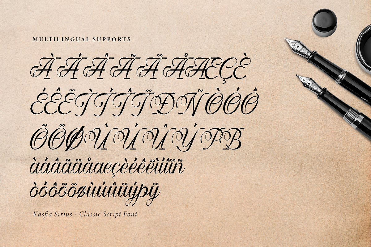 Kasfia Sirius | Classic Script, a Script Font by gracetype_studio (Photo 10 of 11)