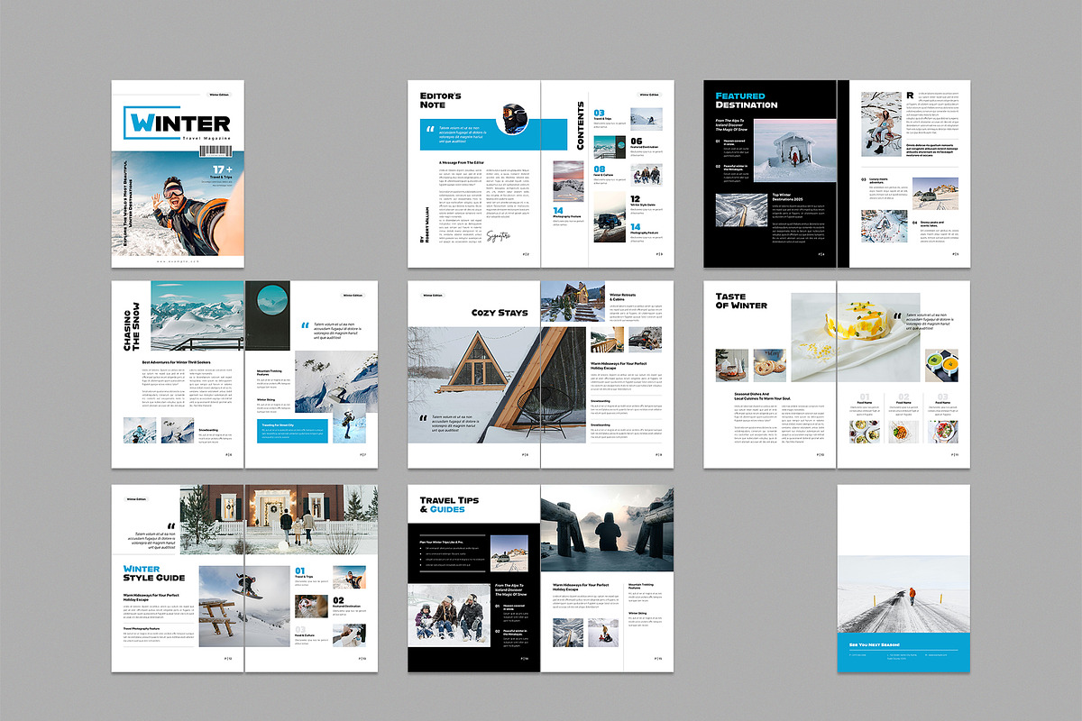 Winter Travel Magazine Template, a Magazine Template by NorthPeak (Photo 9 of 9)
