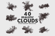 40 Realistic Clouds Brushes, a Brush Add-On by AB-TheDesigner (Thumbnail 1 of 6)