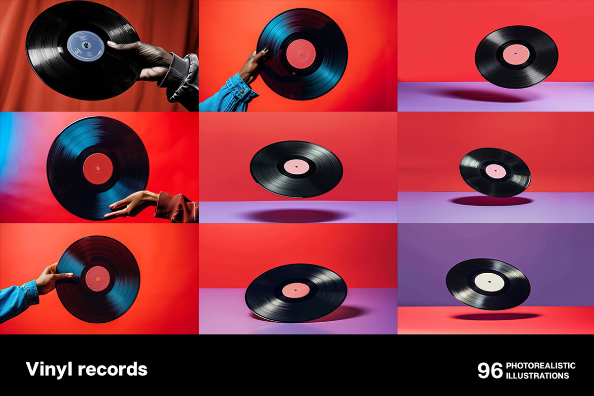 Vinyl records. Collection, an Object Illustration by Handmadefont (Photo 5 of 14)