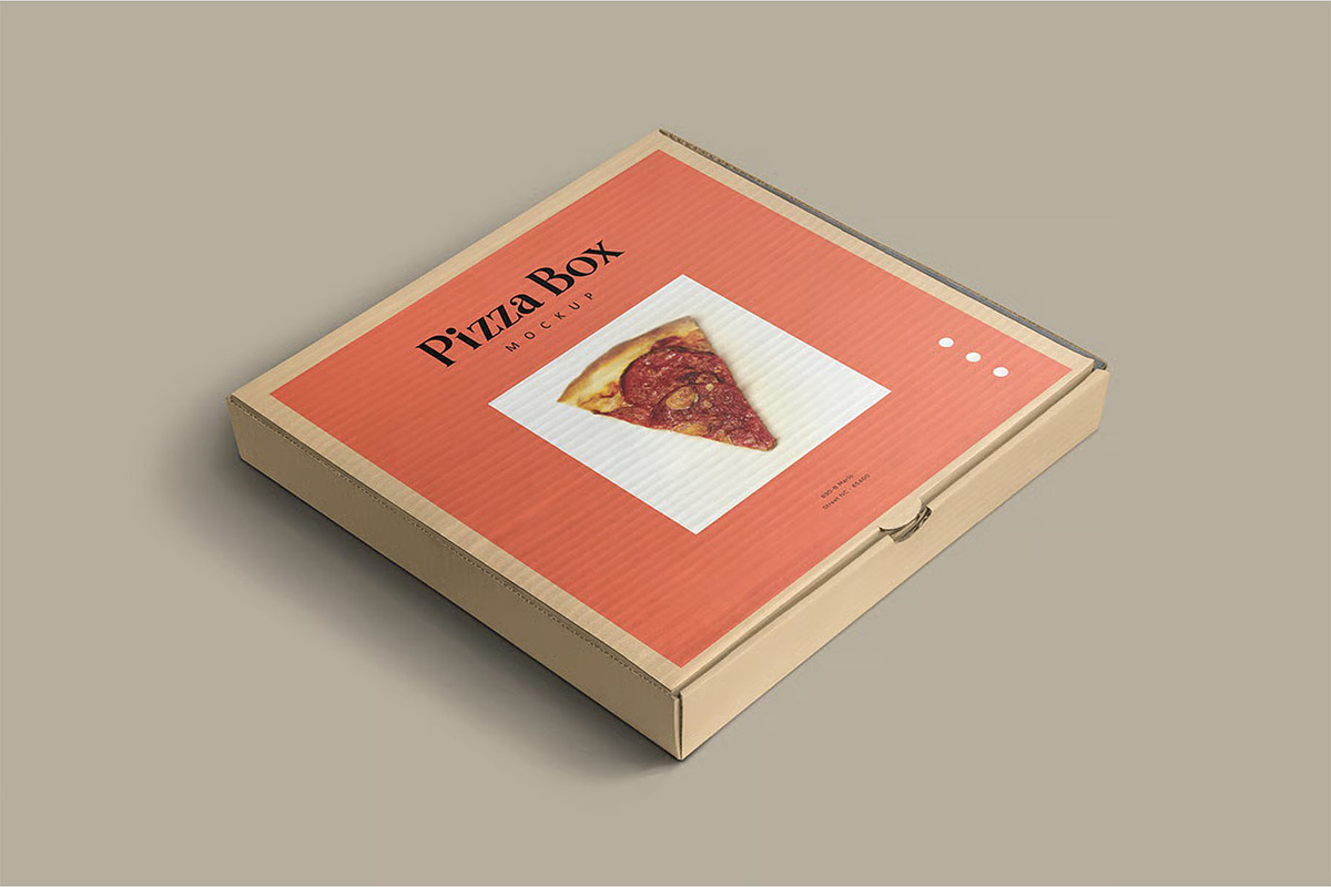 Pizza Box mockup - Luxury Edition, a Packaging Mockup by megostudi0 (Photo 8 of 8)