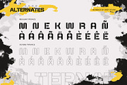 Monback - Modern Stencil Font, a Sans Serif Font by Drizy (Thumbnail 5 of 10)