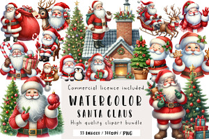 Santa Claus Clipart, an Illustration by CreationArt