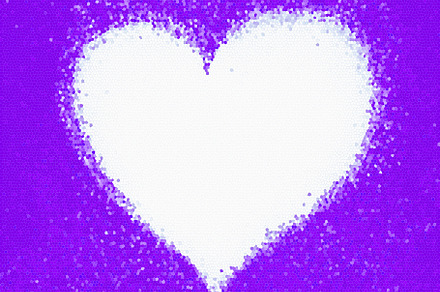 Mosaic purple heart, a Wallpaper Photo by KYNA STUDIO