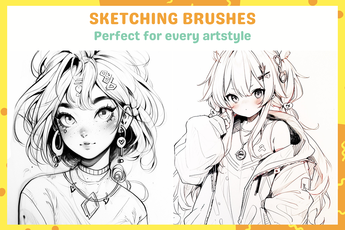 Procreate Anime Manga Sketching, a Brush Add-On by nikiartcorner (Photo 7 of 7)