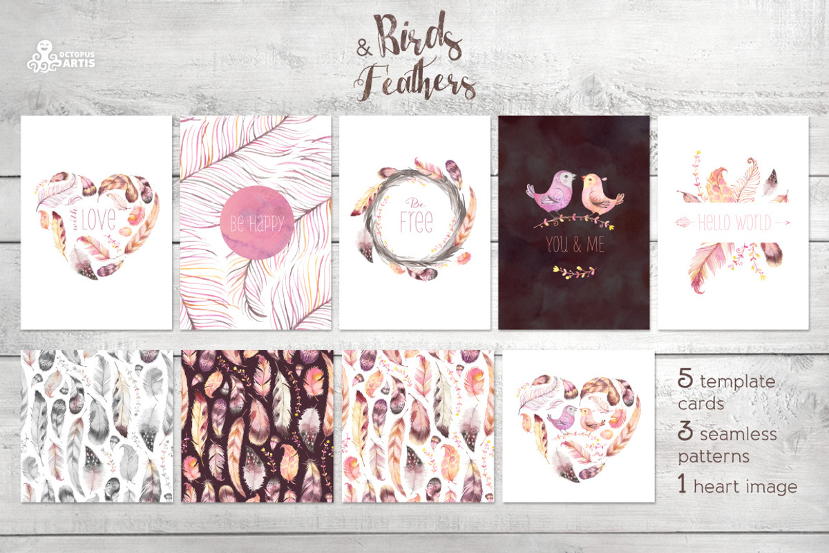 Birds & Feathers collection, an Illustration by OctopusArtis (Photo 2 of 4)