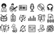 Modern Music Icon Set Svg, an Illustration by designvectx (Thumbnail 2 of 3)