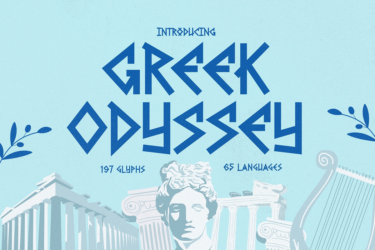 Greek Odyssey - Mythology Typeface, a Sans Serif Font by HipFonts (Photo 1 of 12)