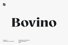 Bovino; 18 Fonts Sharp Serif