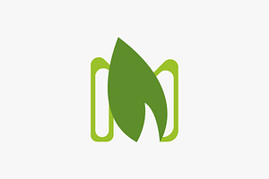 Letter M Leaf Logo, a Branding & Logo Template by Salman Shop
