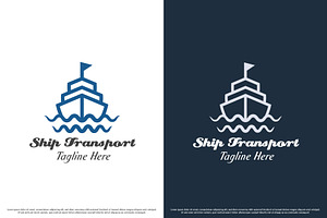Ship Transport Logo Design Template, a Branding & Logo Template by Morvana Crew