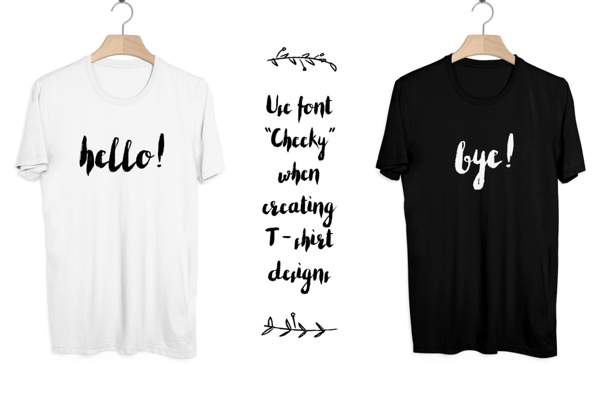 Cheeky - handwritten brush font +BONUS preview 5