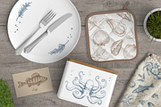 Hand drawn illustrations of sea food, an Illustration by Evgeniia Lanskikh (Thumbnail 5 of 5)
