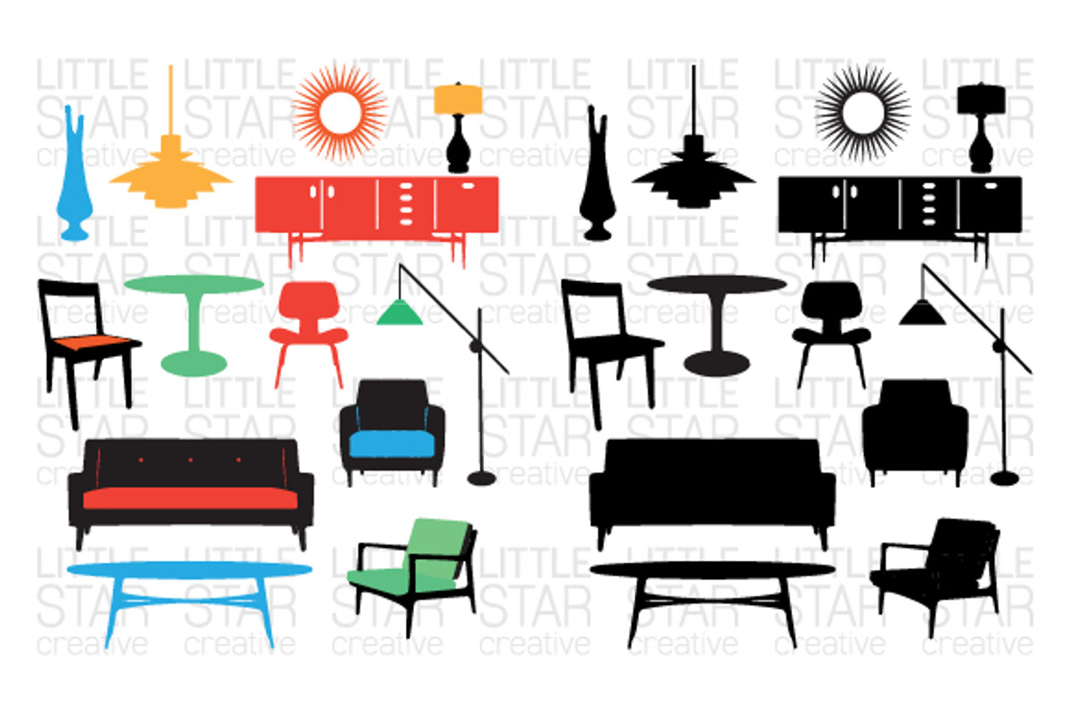 Mid Century Mod Furniture Graphics, an Icon by Little Star Creative (Photo 2 of 2)