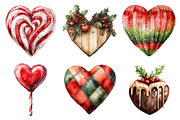 Christmas Hearts Clipart Bundle, an Illustration by Daily.Designs (Thumbnail 2 of 5)