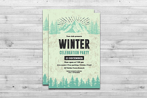 Winter Party Flyer Template-V437