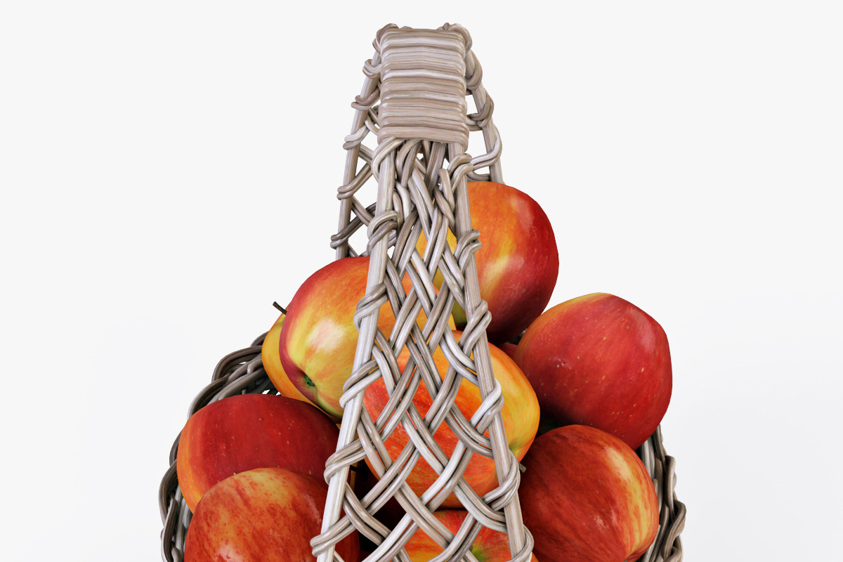 Wicker Basket 04 Gray with Apples, a Food & Drink 3D Model by Markelos (Photo 6 of 31)