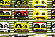 2 Cassettes seamless patterns, a Graphic by Aromeo (Thumbnail 2 of 2)