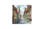 Old German City Backgrounds Bundle, a Background Graphic by PcuDesigns Illustrations (Thumbnail 2 of 3)