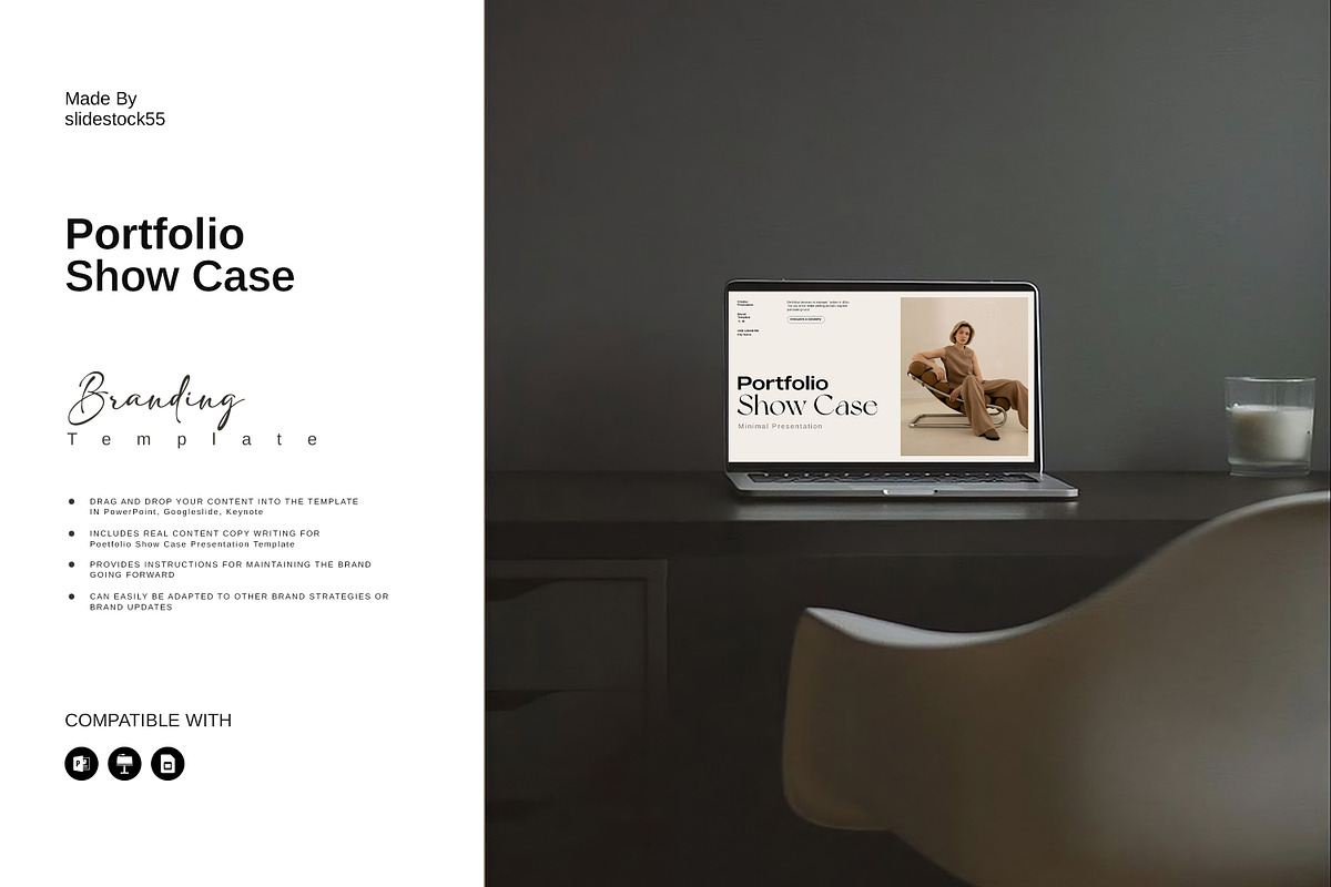 Portfolio Showcase Template, a Presentation Template by slidestock55 (Photo 2 of 12)