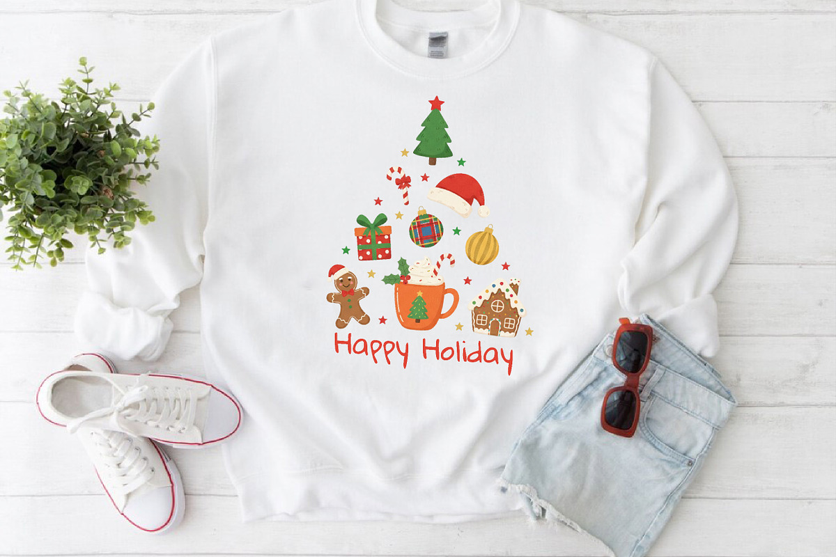 Christmas Happy Holiday Sublimation, an Illustration by Craft Nest (Photo 6 of 6)
