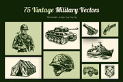 Vintage Military Art Set, an Object Illustration by Prosymbols (Thumbnail 1 of 10)