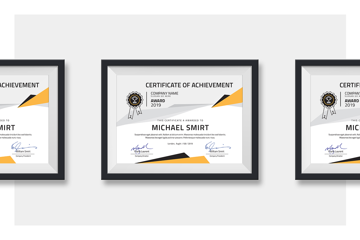 Modern Certificates, a Stationery Template by silukEight (Photo 6 of 6)